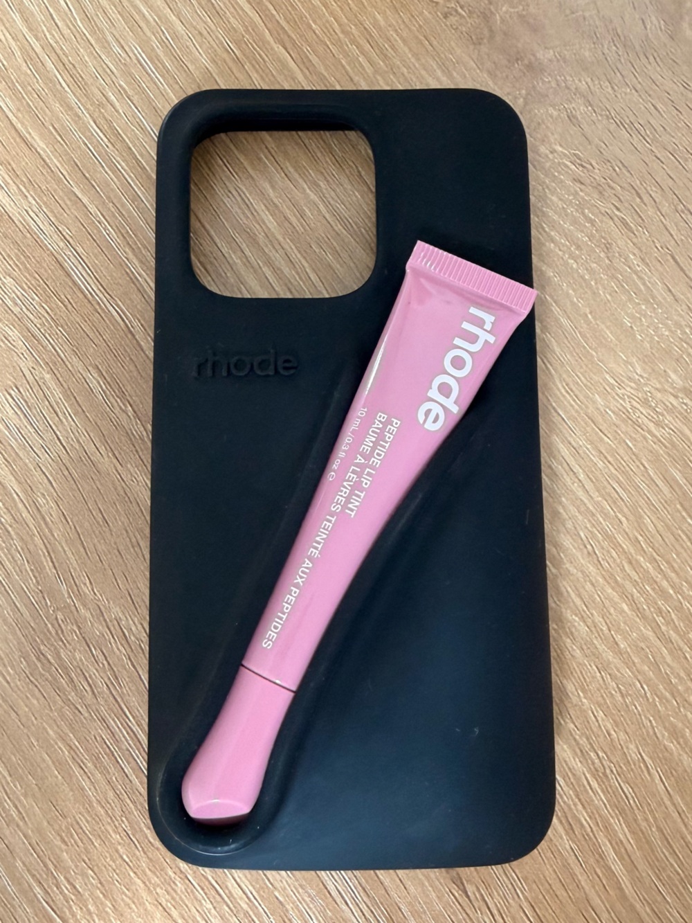 Rhode Lip Phone Case (iPhone 16 Pro) Matte Black - Lipgloss not included